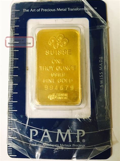 one Ounce Pamp Suisse Gold Bar (1 Oz. )