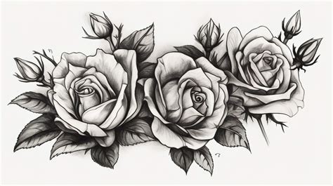 Three Rose Tattoo Designs Background, Pictures Of Roses To Draw, Rose, Flowers Background Image ...