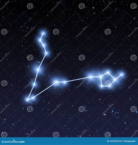 Pisces Constellation On A Purple Background. Schematic Representation ...