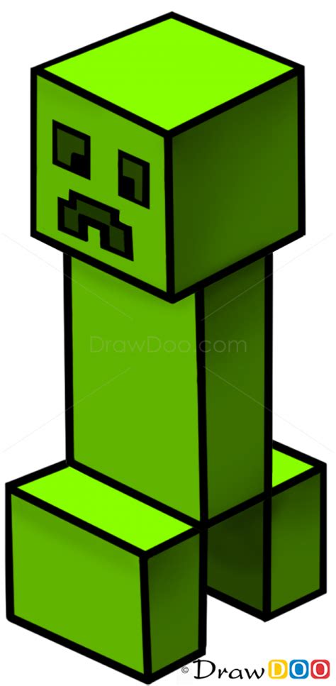 Creeper Drawing : Minecraft Drawing Creeper Easy Draw Girl Getdrawings Clipartmag Step | Dekorisori