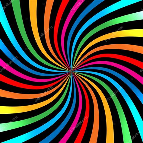 Colorful Bright Rainbow Spiral Background. Stock Vector by ©artishokcs1 ...