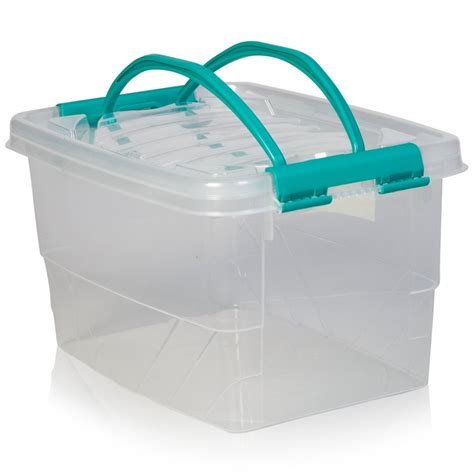 Buy 7lt hobby life plastic plastic storage box with clip on lid and handle