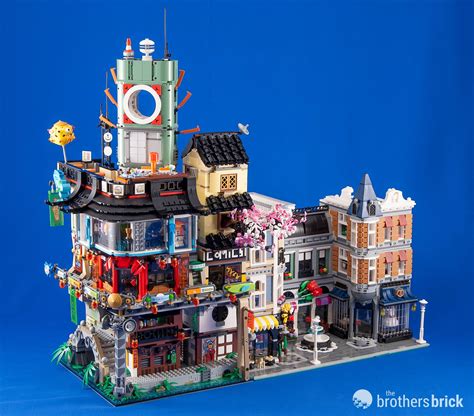 The Ninjago City is huge when compared to the Assembly Square modular (Image from The Brothers ...