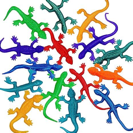 Amazon.com: YUJUN 24PCS Stretchy Lizard Toys Rubber Fake Lizards Set ...