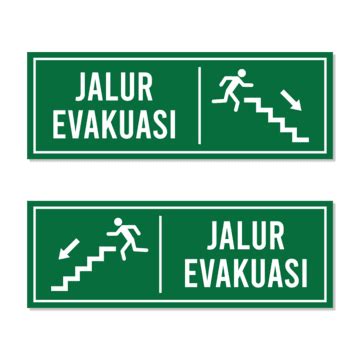 Jalur Evakuasi Sign PNG Transparent Images Free Download | Vector Files ...