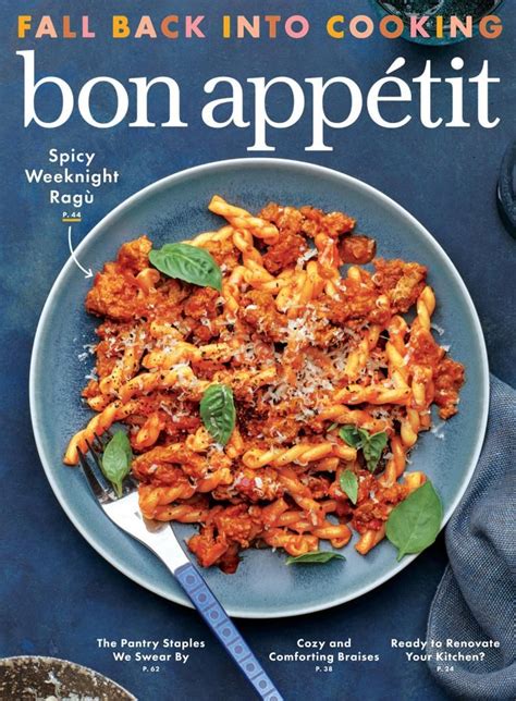 Bon Appetit Magazine Subscription in 2021 | How to cook pasta, Cooking ...