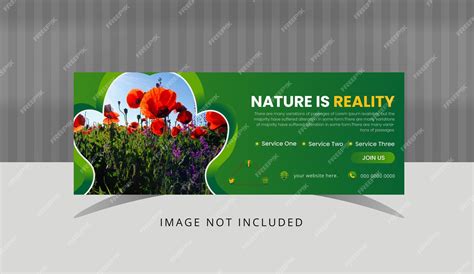 Premium Vector | Facebook cover template design a facebook page for nature is real with a ...