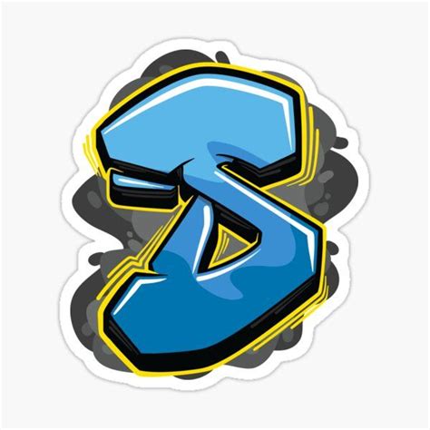 the letter S in graffiti style lettering. Great gift for anyone with a name that begins in s ...