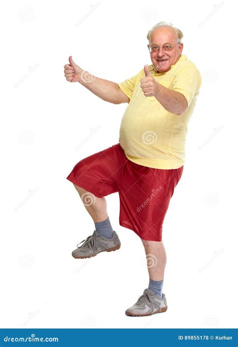 Happy dancing old man. stock photo. Image of healthy - 89855178