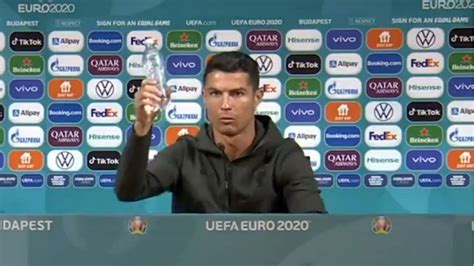 Cristiano Ronaldo Replaces Coca Cola Bottle With Water at Euro 2020 ...