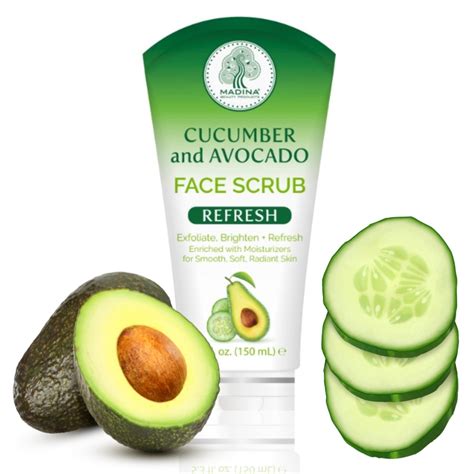 Facial Scrub - Cucumber and Avocado | Look & Smell