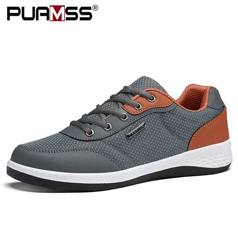 Men Flat Casual Shoes Breathable Tennis Sneakers - Stirmas