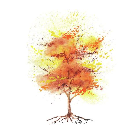 Autumn Tree Watercolor at GetDrawings | Free download