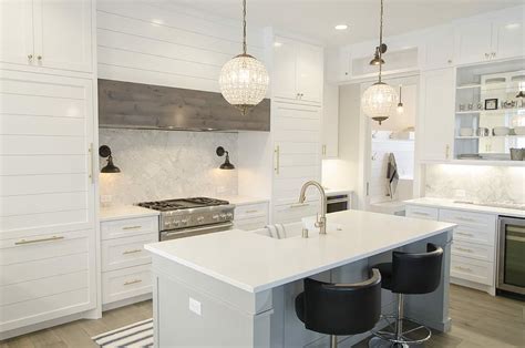 white, kitchen room, set, white wooden table, kitchen, lights, sink, island | Piqsels