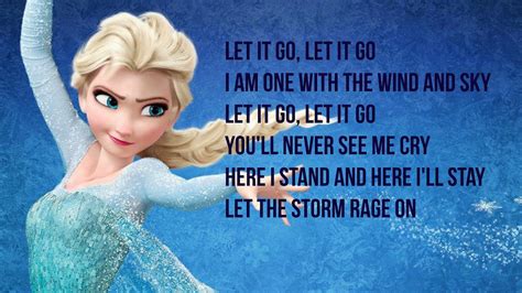 Frozen Let It Go Lyrics Printable