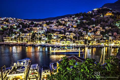 Symi Harbour at Night. Photographed By Jordan Blakesley @Symi Art | Travel photography, Dream ...