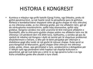 Kongresi i manastirit | PPT