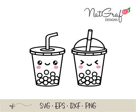 Bubble Tea SVG Cut File Cute Boba Bubble Tea Kawaii - Etsy Australia