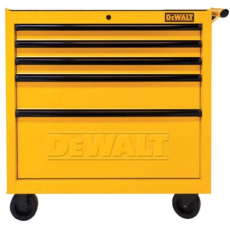 DEWALT 36 in. 5-Drawer Roller Cabinet Tool Chest in Yellow DWMT73679 - The Home Depot | Tool ...