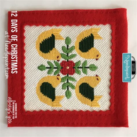 Free 12 Days Stitch Guides – Nuts about Needlepoint