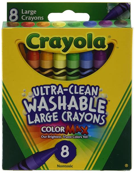 Crayola 5555 Kid’s First Large Washable Crayons 8 Ct $1.99