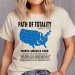 Solar Eclipse Path of Totality Map DTF Transfer – Sweet Tee Transfers