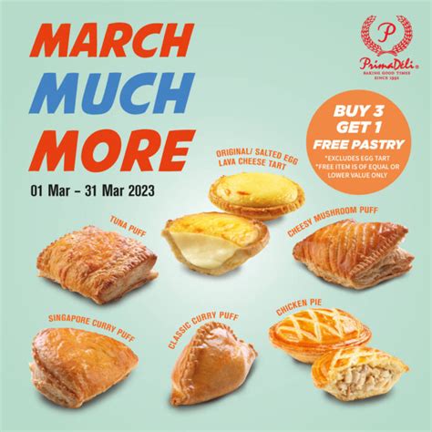 Prima Deli Buy 3 Get 1 Free Pastry Promotion Till 31 Mar 23