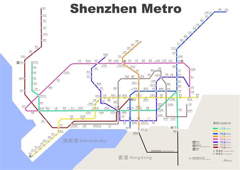 Shenzhen subway map - Shenzhen subway map 2016 (Guangdong - China)