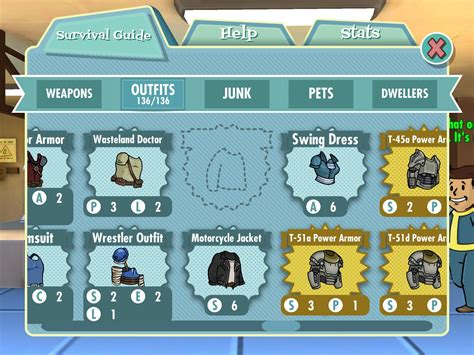 Which outfit am I missing here? : r/fallout_shelter