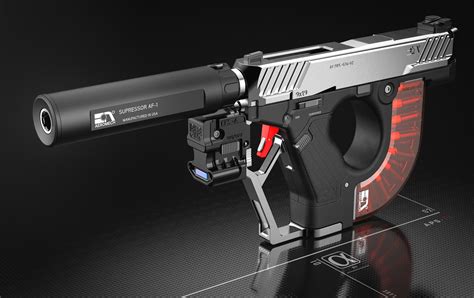 AeroMech APS-F1 Handgun by Alex Senechal : r/ImaginaryTechnology