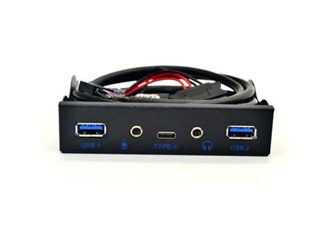 Buy USB HUB 5 Port USB 3.1 TYPE-C USB 3.0 Front Panel HD Audio 3.5mm ...