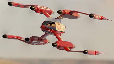 The ambulance of the future? Spaceship-like flying vehicle can zip through the air at 288mph ...