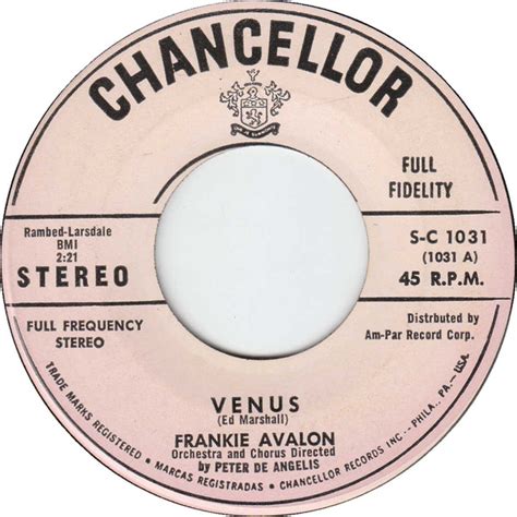 Frankie Avalon – Venus (1959, Vinyl) - Discogs