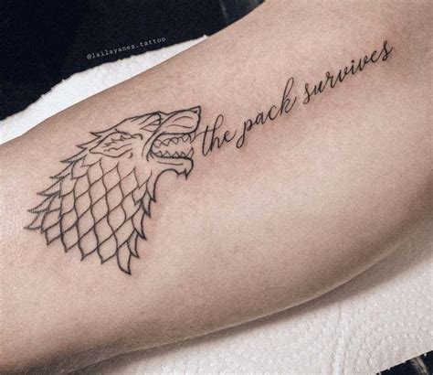 House Stark tattoo by Laila Yanez | Post 25558 | Geometric tattoo, Tattoo styles, Geometric ...