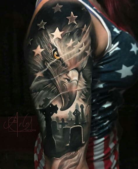 REALISTIC TATTOO | Реализм тату | Patriotic tattoos, Best sleeve tattoos, Arm sleeve tattoos