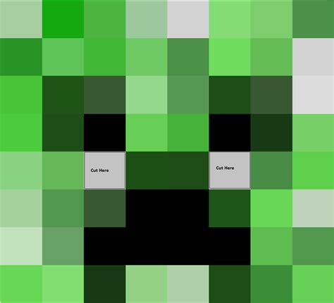 Papercraft Life Size Creeper Head | Minecraft mobs, Minecraft ...