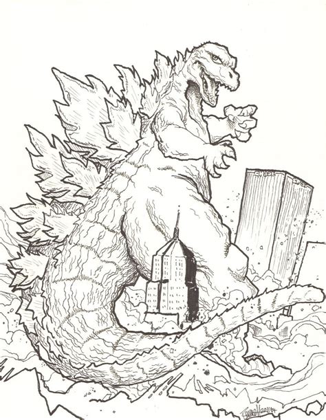 Printable Godzilla Coloring Pages