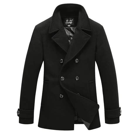 New Mens Peacoat Winter Jackets For Men Trench Coat Wool Mens Jacket ...