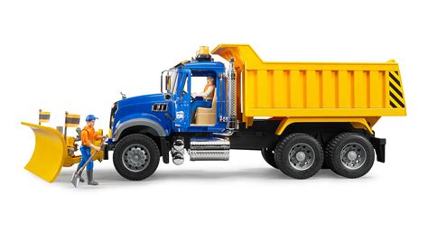 Bruder Mack Granite Dump Truck Toy 02825 Snow Plow 1:16 Realistic NEW ...