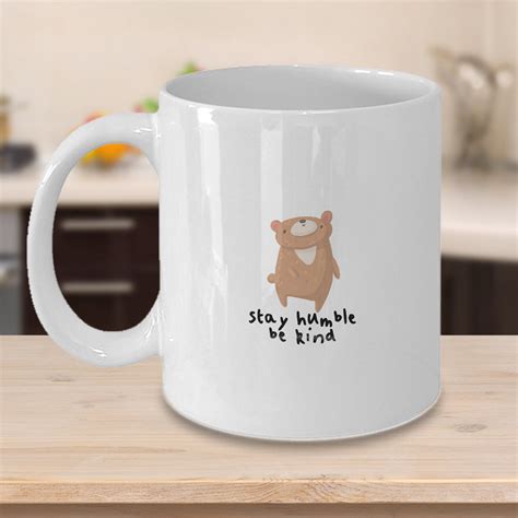Cute Kawaii Bear Coffee Mug with Sayings Coffee Mug Gift for | Etsy