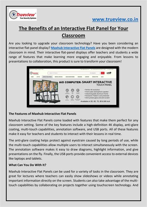 The Benefits of an Interactive Flat Panel for Your Classroom by true ...