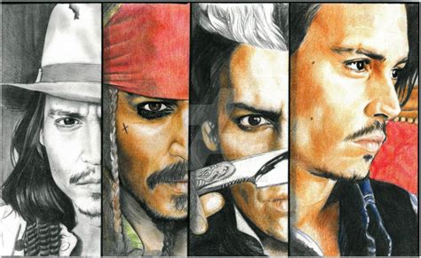 The Many faces of Johnny Depp by mellimac on DeviantArt