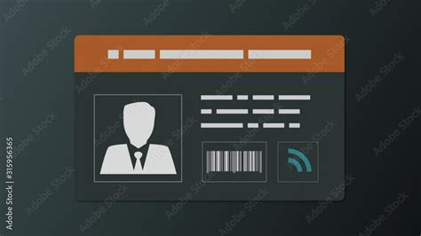 employee badge with security check, seamless loop, luma matte for background replacement Stock ...