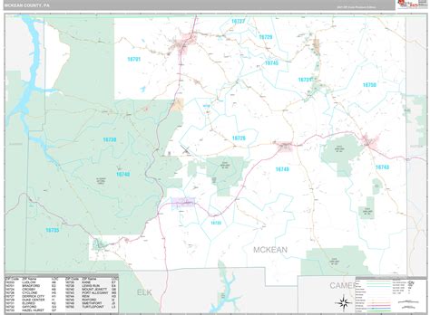 McKean County, PA Wall Map Premium Style by MarketMAPS - MapSales.com