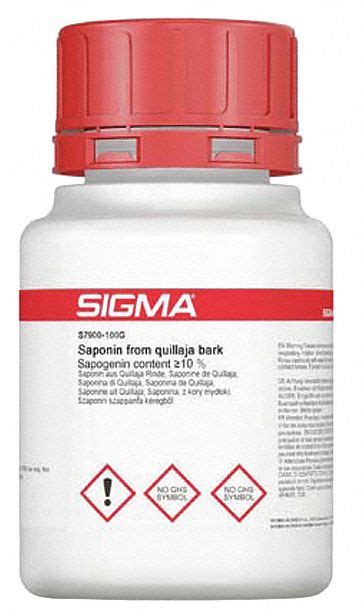 SIGMA-ALDRICH Saponin, Analytical Reagents, Bottle, 100 g - 45ZG04|S7900-100G - Grainger