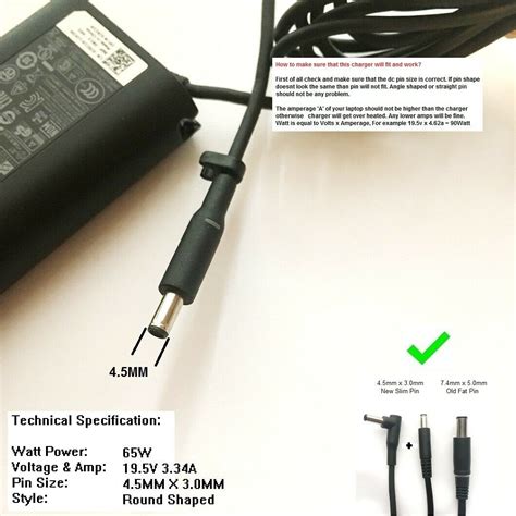 65W Charger for Dell Chromebook 11 3180 /RS – Chargers Hunt