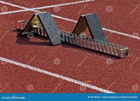 Starting block stock photo. Image of expression, field - 2579026