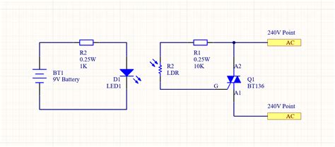 Simple OptoCoupler representation Circuit with LDR and LED | CircuitBest