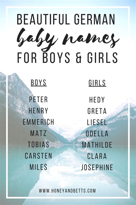 14 Unique German Baby Names For Boys And GirlsHoney & Betts