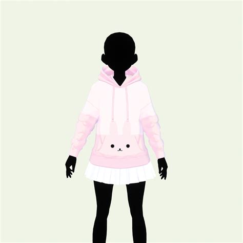 [VRoid用] [Vroid clothes Textures ] 7 Rabbit Hoodie Colors Set + 1 skirt - cofitelle's Ko-fi Shop ...